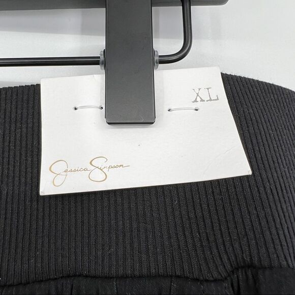 NWT Jessica Simpson Soft Pull-On Tapered Leg Utility Jogger Pant in Black - Picture 7 of 13